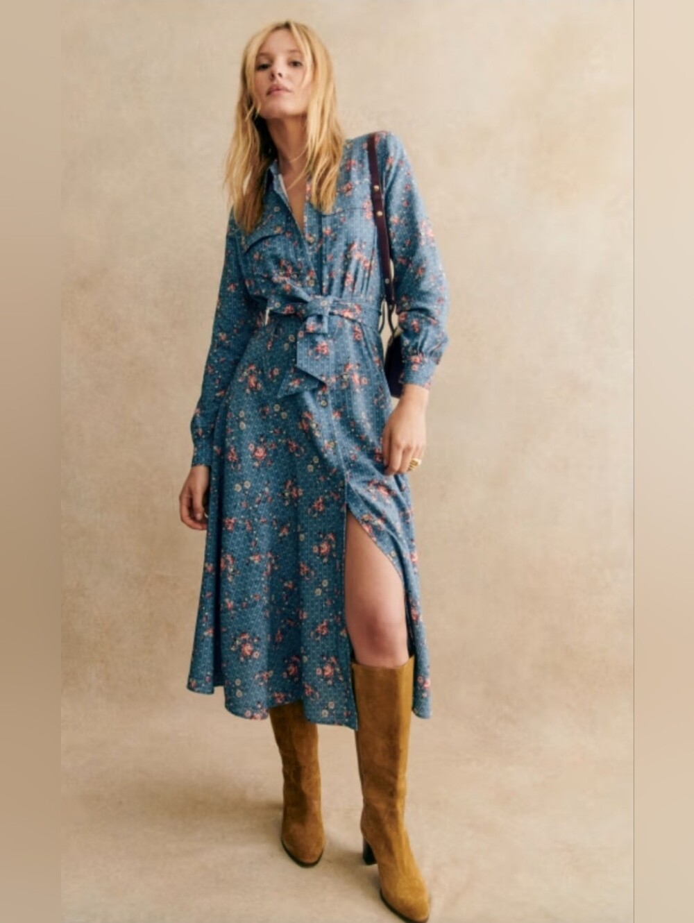 Sezane Lauretta Dress Floral Print